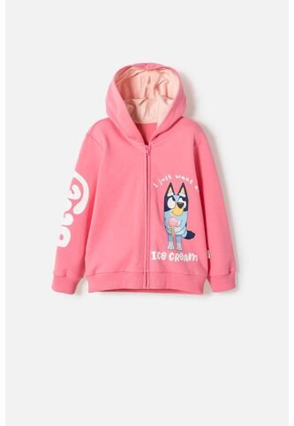 Buzo De Bluey Rosado De Diseño Abierto Para Niña 2T A 6T 2T BLUEY