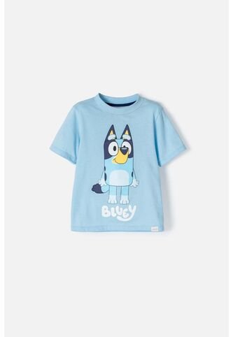 Camiseta De Bluey Manga Corta Azul Unisex 2T A 6T 2T BLUEY