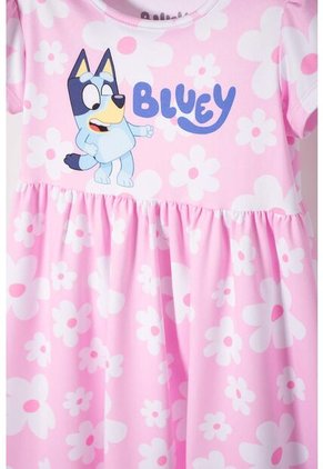 Vestido De Bluey Multicolor Corto Para Niña 2T A 6T 2T