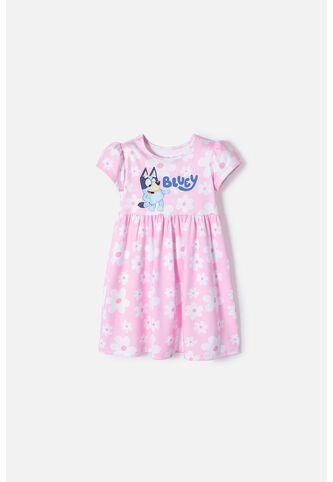 Vestido De Bluey Multicolor Corto Para Niña 2T A 6T 4T BLUEY