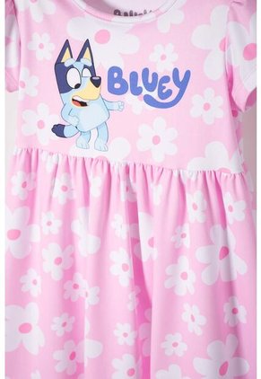 Vestido De Bluey Multicolor Corto Para Niña 2T A 6T 4T