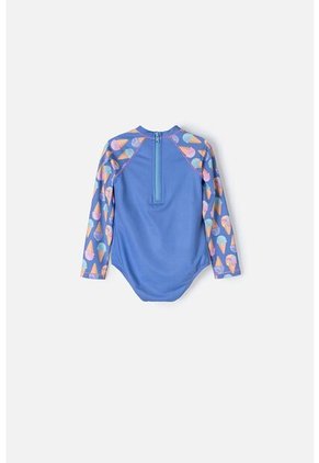 Vestido De Baño De Bluey Multicolor Manga Larga Para Niña 2T A 6T 4T