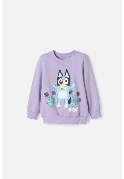 Buzo De Bluey Lila De Diseño Cerrado Para Niña 2T A 6T 5T