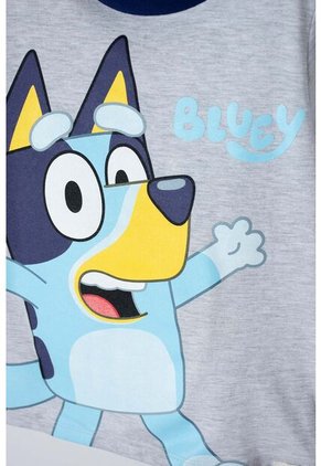 Pijama De Bluey Azul Y Gris Maga Corta Para Niño 2T A 6T 5T