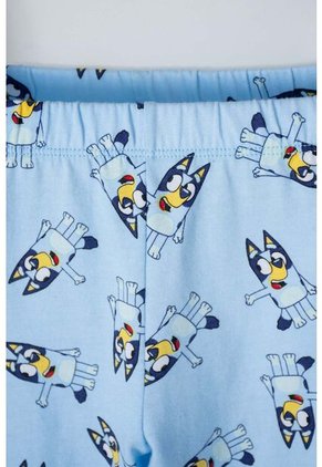Pijama De Bluey Azul Y Gris Maga Corta Para Niño 2T A 6T 5T