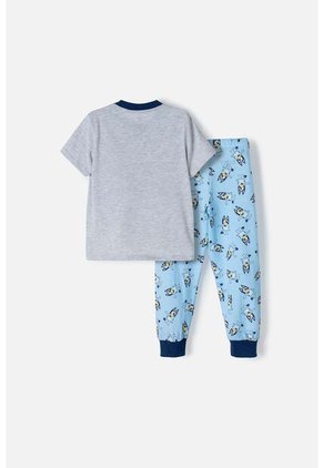 Pijama De Bluey Azul Y Gris Maga Corta Para Niño 2T A 6T 5T