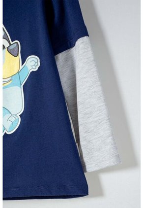 Camiseta De Bluey Azul Manga Larga Para Niño 2T A 6T 3T