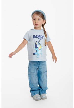 Camiseta De Bluey Con Capucha Azul Para Niña 2T A 6T 5T
