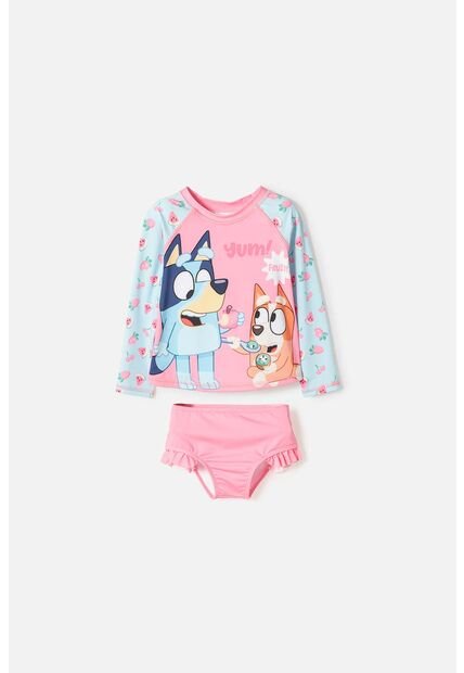 Conjunto De Baño De Bluey Manga Larga Multicolor Para Niña 2T A 6T 3T