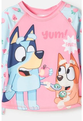 Conjunto De Baño De Bluey Manga Larga Multicolor Para Niña 2T A 6T 3T