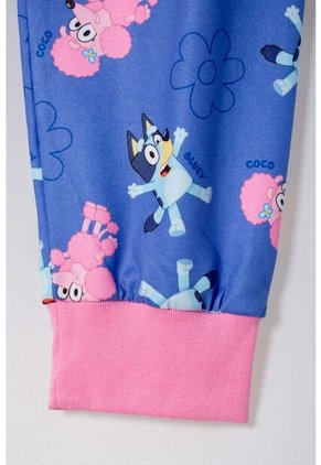 Pijama De Bluey Multicolor Manga Larga Para Niña 2T A 6T 3T
