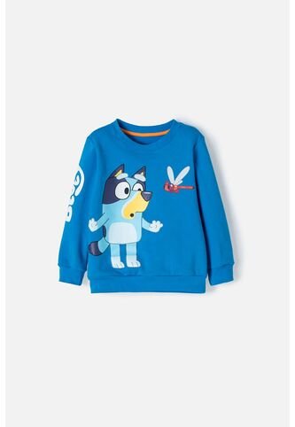 Buzo De Bluey Azul De Diseño Cerrado Para Niño 2T A 6T 5T BLUEY