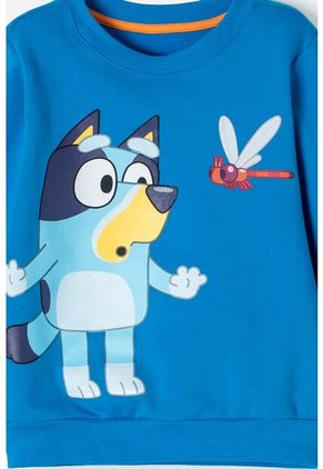 Buzo De Bluey Azul De Diseño Cerrado Para Niño 2T A 6T 5T