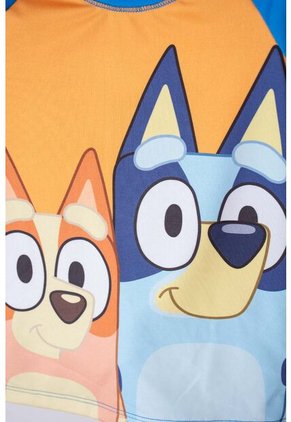 Conjunto De Baño De Bluey Azul Y Naranja Manga Larga Para Niño 2T A 6T 3T