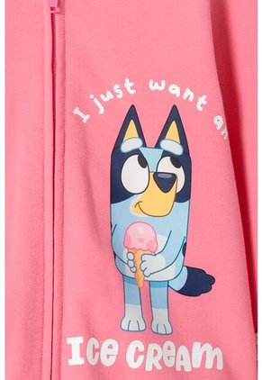 Buzo De Bluey Rosado De Diseño Abierto Para Niña 2T A 6T 2T