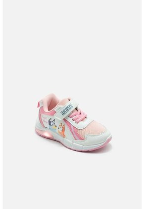 Tenis Con Luces De Bluey Blanco Y Rosado Para Niña 26