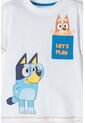 Camiseta De Bluey Blanca Manga Corta Para Niño 2T A 5T 5T de BLUEY