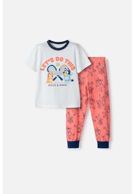 Pijama De Bluey Multicolor De Pantalón Largo Para Niño 2T A 6T 3T