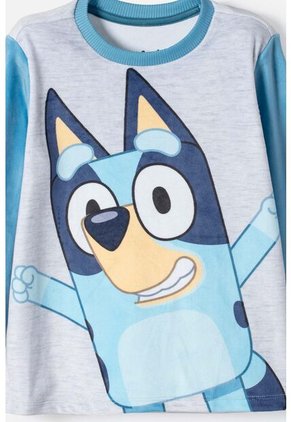 Pijama De Bluey Azul Tipo Fleece Para Niño 2T A 6T 4T