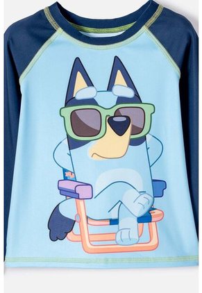 Conjunto Baño De Bluey Multicolor De Camiseta Manga Larga Para Niño 2T A 6T 5T