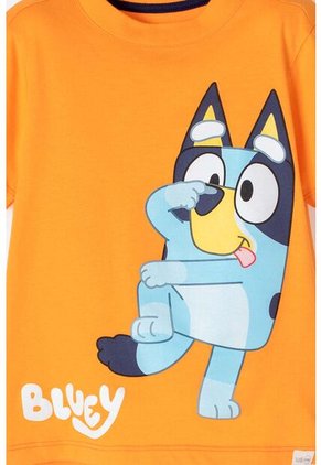 Camiseta De Bluey Naranja Manga Corta Para Niño 2T A 6T 5T
