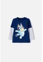 Camiseta De Bluey Azul Manga Larga Para Niño 2T A 6T 2T de BLUEY