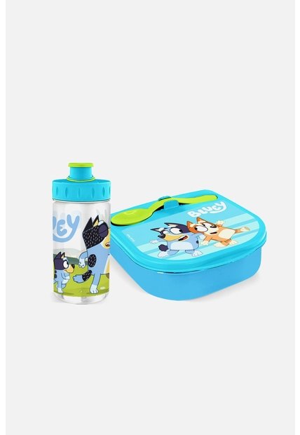 Set De Porta, Cubierto Y Botella  De Bluey Multicolor U