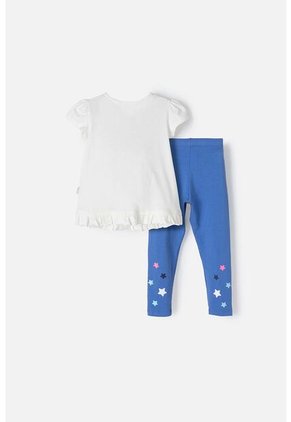 Conjunto De Bluey Marfil Y Azul De Leggins Para Niña 2T A 5T 5T