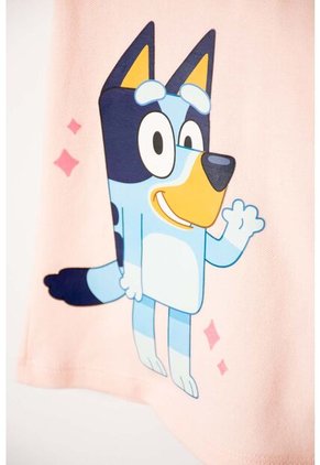 Camiseta De Bluey Rosa Tipo Polo Para Niña 2T A 6T 2T