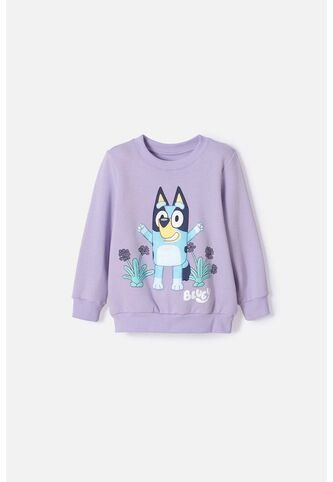 Buzo De Bluey Lila De Diseño Cerrado Para Niña 2T A 6T 3T BLUEY