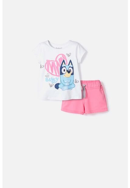 Conjunto De Bluey Multicolor De Short Para Niña 2T A 6T 3T