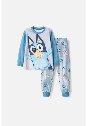 Pijama De Bluey Azul Tipo Fleece Para Niño 2T A 6T 5T