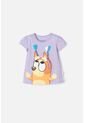 Camiseta De Bluey Lila Estampada En Frente Para Niña 2T A 6T 5T de BLUEY