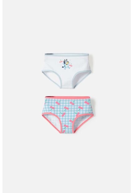 Pack X2 Panties De Bluey Blanco Para Niña 2T A 6T 5T