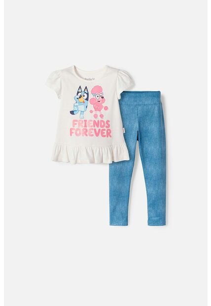 Conjunto De Bluey Con Pantalón Largo Multicolor Para Niña 2T A 6T 5T