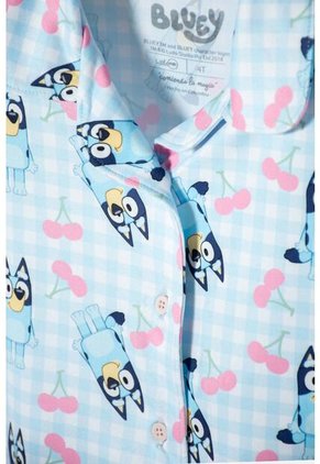 Pijama De Bluey Multicolor De Pantalón Largo Para Niña 2T A 6T 3T