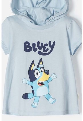 Camiseta De Bluey Con Capucha Azul Para Niña 2T A 6T 5T