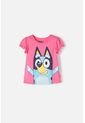 Camiseta De Bluey Rosada Manga Corta Para Niña 2T A 6T 4T de BLUEY