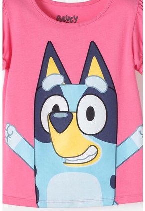 Camiseta De Bluey Rosada Manga Corta Para Niña 2T A 6T 4T
