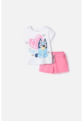 Conjunto De Bluey Multicolor De Short Para Niña 2T A 6T 2T