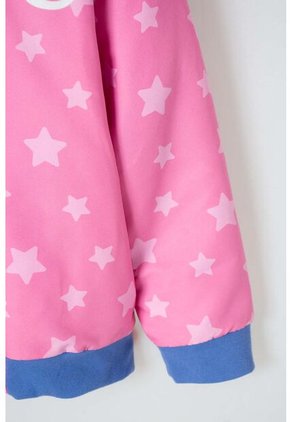 Chaqueta De Bluey Rosada Y Azul Con Capucha Para Niña 2T A 6T 3T