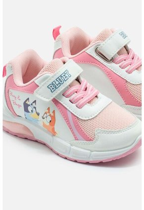Tenis Con Luces De Bluey Blanco Y Rosado Para Niña 26