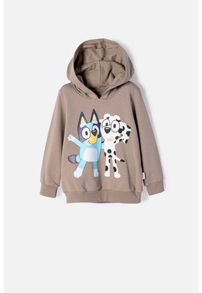 Buzo De Bluey Taupe Con Capucha Para Niño 2T A 6T 5T