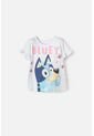 Camiseta De Bluey Blanca Manga Corta Para Niña De 2T A 6T 3T de BLUEY