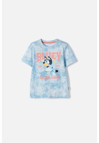Camiseta De Bluey Manga Corta Azul Para Niño De 2T A 6T 5T BLUEY
