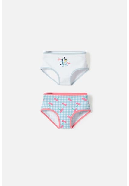 Pack X2 Panties De Bluey Blanco Para Niña 2T A 6T 2T