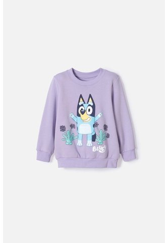 Buzo De Bluey Lila De Diseño Cerrado Para Niña 2T A 6T 3T BLUEY
