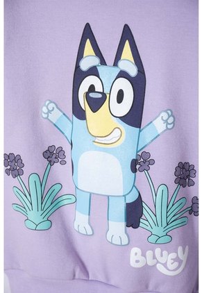 Buzo De Bluey Lila De Diseño Cerrado Para Niña 2T A 6T 3T