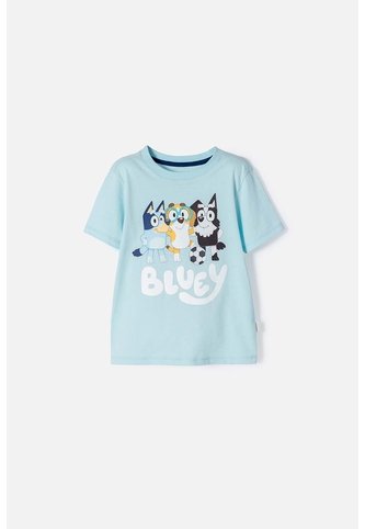 Camiseta De Bluey Azul Manga Corta Para Niño 2T A 6T 2T BLUEY