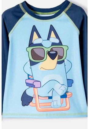 Conjunto Baño De Bluey Multicolor De Camiseta Manga Larga Para Niño 2T A 6T 4T